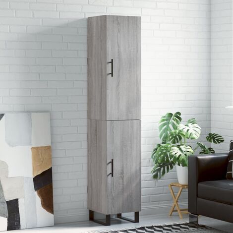 Buffet haut，Buffet de salon，Commode Meuble de rangement，Style Industriel Sonoma gris 34,5x34x180 cm Bois d'ingénierie VNWE691092 (1/5)