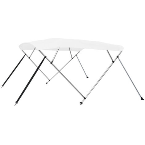Auvent bimini à 4 arceaux Pergola/Tente bimini pour Bateau Blanc 243x196x137 cm vidaXL