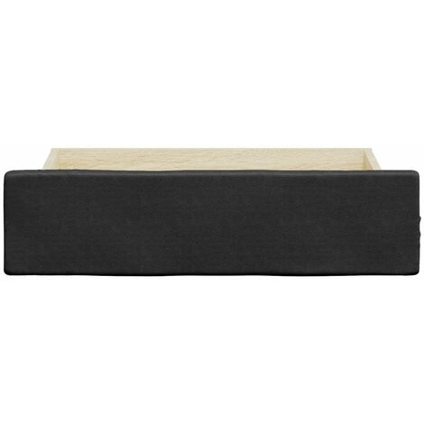 vidaXL Bed Drawers 2 pcs Black Engineered Wood and Faux Leather