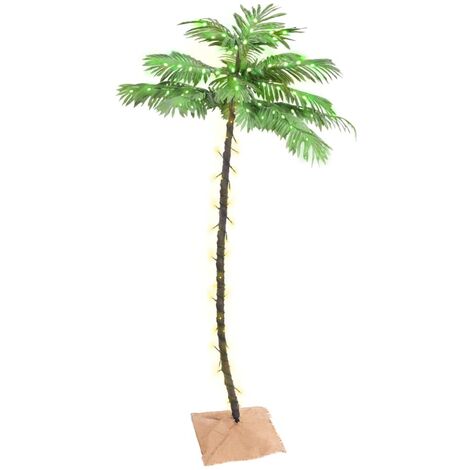 Palmier à LED 96 LED Blanc chaud 180 cm vidaXL972395