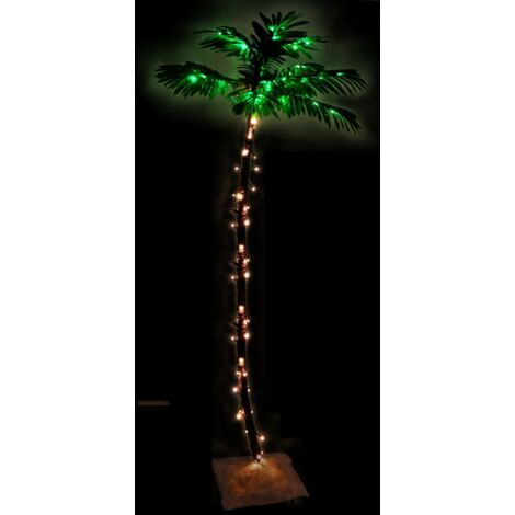 Palmier à LED 96 LED Blanc chaud 180 cm vidaXL972395