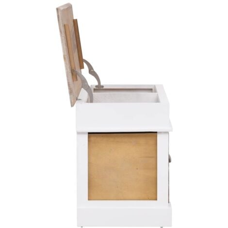 Banc d'entrée Banc Coffre de rangement - Banquette 70 x 35 x 45 cm Bois de Paulownia BV511755