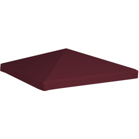 Toile supérieure de gazebo Style Moderne - Recouvrement de remplacement - 310 g/m² 3x3 m Bordeaux Chic-545315 (1/5)