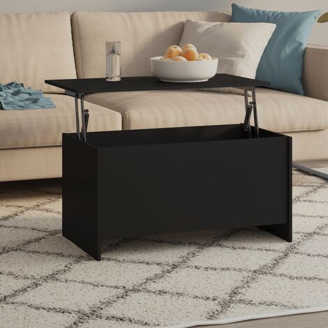Table basse Table d'appoint pour Salon Chambre - Noir 102x55,5x52,5 cm Bois d'ingénierie BV697293 (1/5)