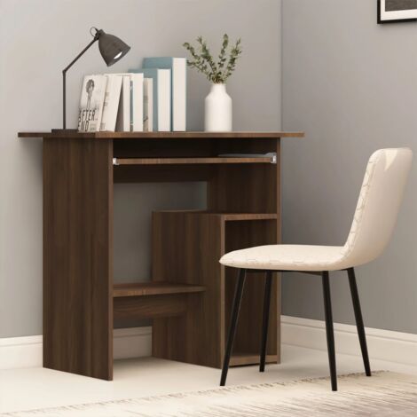 Bureau informatique Table de bureau - Chêne marron 80x45x74 cm Bois d'ingénierie BV223150