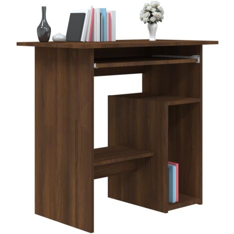 Bureau informatique Table de bureau - Chêne marron 80x45x74 cm Bois d'ingénierie BV223150