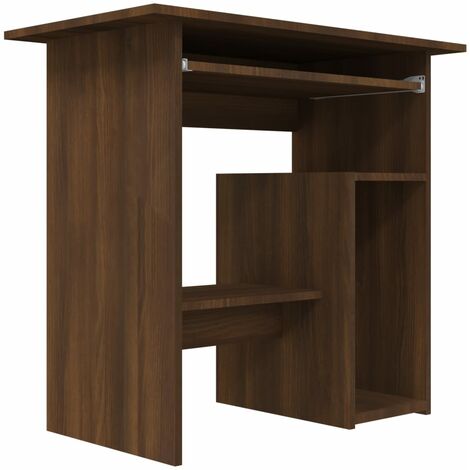 Bureau informatique Table de bureau - Chêne marron 80x45x74 cm Bois d'ingénierie BV223150