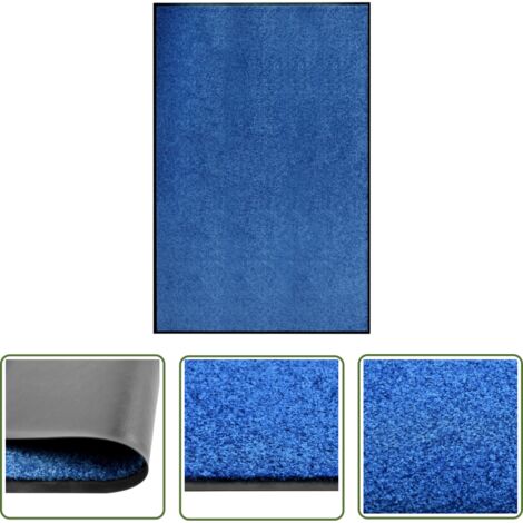 Tapis d'entrée Paillasson lavable Tapis de porte Bleu 120x180 cm 78023 (1/5)