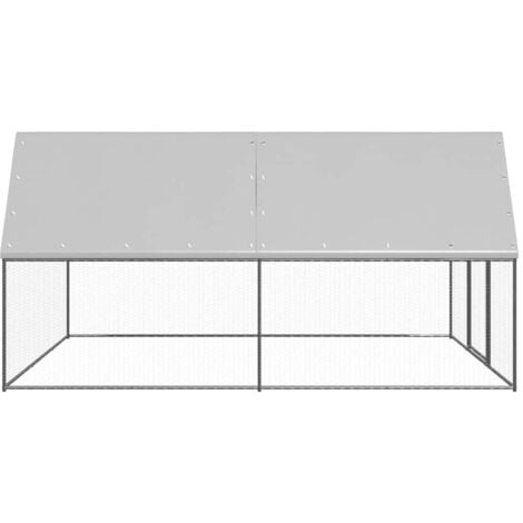 Enclos Poulailler extérieur - Parc enclos pour animaux 3x4x2 m Acier galvanisé BV734262