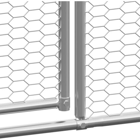 Enclos Poulailler extérieur - Parc enclos pour animaux 3x4x2 m Acier galvanisé BV734262