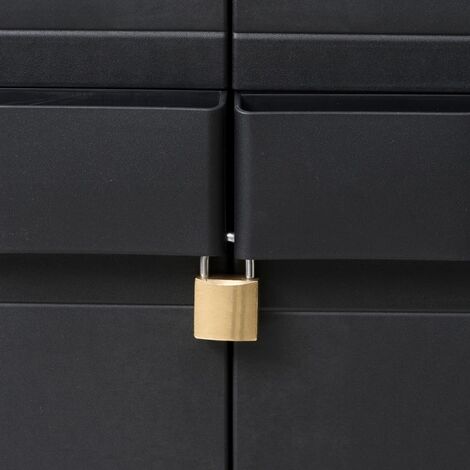 Armoire de jardin Armoire de rangement - Meuble de Rangement avec 3 étagères Noir BV421180