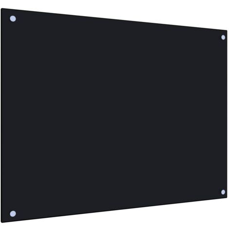 Bonnevie – Crédence de cuisine en verre trempé noir 80 x 60 cm – Protection anti-éclaboussures – Résistant à la chaleur et aux rayures (1/5)