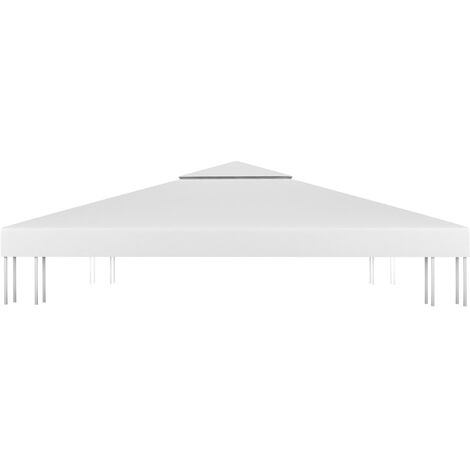Toile De Rechange Pour Tonnelle 3x3m - Toit Chapiteau Jardin Résistant à L'Eau, 310 G/m² Gris - 8