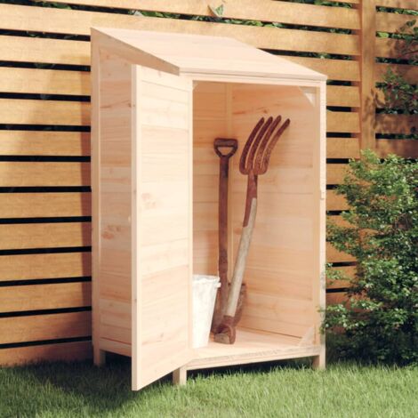 Bonnevie – Abri de jardin bois 55x52x112 cm – Sapin massif traité – Grand espace de rangement – Fixation murale incluse - BV738489
