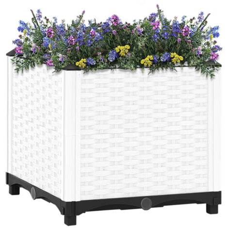 Jardinière, Pot de Fleurs d'extérieur, 40x40x38 cm Polypropylène OIB1516E (1/5)