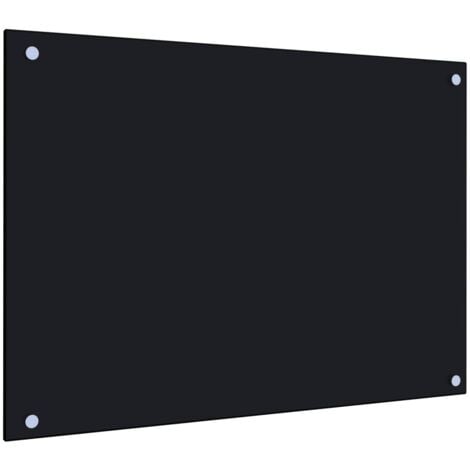 Crédence Cuisine Fond de hotte - Dosseret de cuisine Noir 70 x 50 cm Verre trempé BV112279