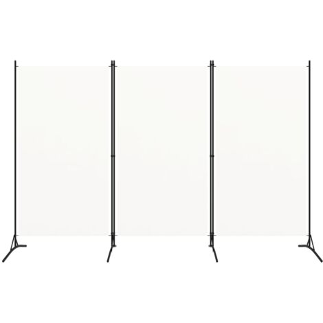 Paravent Cloison de séparation 3 panneaux, Pour Jardin, Balcon, Terrasse Blanc crème 260x180 cm OIB8449E (1/5)