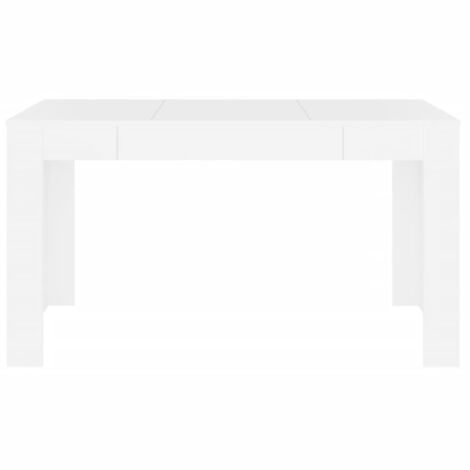 Table à manger,Design Scandinave,Table de salle à manger Blanc 140x74,5x76 cm Bois d'ingénierie HH53001
