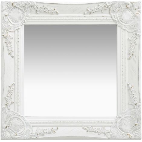 Miroir mural Style Moderne - 40x40 cm Blanc BV940324 (1/4)