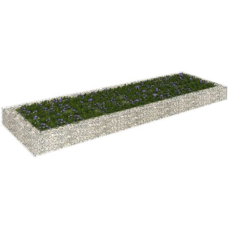 Furniture Limited - Lit surélevé à gabion Acier galvanisé 300x100 (1/5)