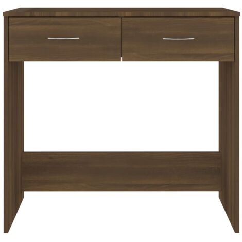 Bureau informatique Table de bureau - Chêne marron 80x40x75 cm Bois d'ingénierie BV203998