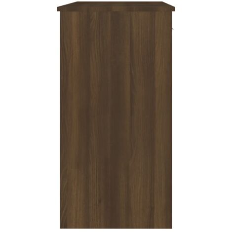 Bureau informatique Table de bureau - Chêne marron 80x40x75 cm Bois d'ingénierie BV203998