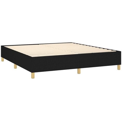 Sommier à ressorts de lit Résistant et confortable, Tapissier à lattes, Noir 180x200 cm Tissu OIB6460E