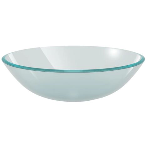 Lavabo vasque à poser Luxueux, Verre trempé Bac à laver, 42 cm Givré OIB5749E (1/4)