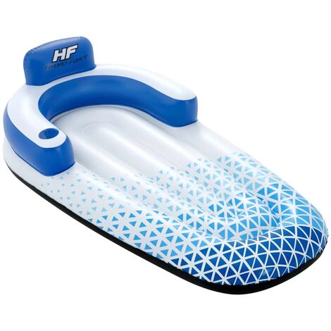 Chaise longue flottante, Fauteuil Relax, pour Jardin Balcon Camping, Hydro Force 183x97 cm Bleu OIB5459E (1/5)