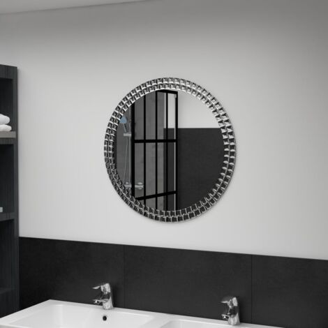 Miroir mural Style baroque - Miroir simple de salle de bain 60 cm Verre trempé BV697477 (1/4)