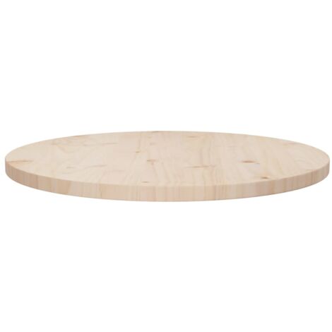 Bonnevie – Plateau de table rond 60 cm – Bois de pin massif non traité – Épaisseur 2,5 cm – Entretien facile avec chiffon humide - OIB6090E (1/5)