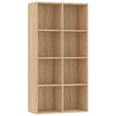 Étagère de Rangement Bibliothèque/Buffet, Montage facile, Chêne sonoma 66 x 30 x 130 cm Aggloméré OIB3145E (1/5)