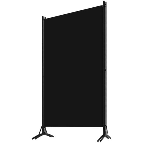 Paravent Cloison de séparation / 3 panneaux Noir 260x180 cm