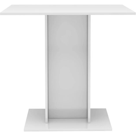 Table de salle à manger,Design Scandinave,Table à manger Blanc brillant 80x80x75 cm Aggloméré HH29725