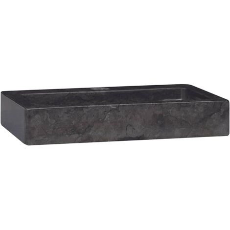 Lavabo vasque à poser Luxueux, Bac à laver, Noir 38x24x6,5 cm Marbre OIB1218E