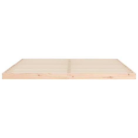 Lit double pour adulte Moderne - Cadre de lit 200x200 cm Bois de pin massif BV739212