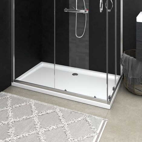 Bonnevie – Receveur de douche antidérapant extra plat 70x120 cm – ABS blanc renforcé – Seuil bas pour accès facile – Ouverture de vidange standard 9 cm - BXZ7828 (1/5)