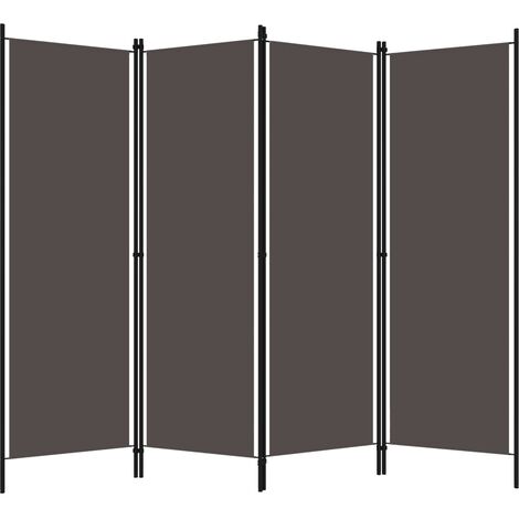 Paravent Cloison de séparation 4 panneaux, Pour Jardin, Balcon, Terrasse Anthracite 200x180 cm OIB4015E (1/5)