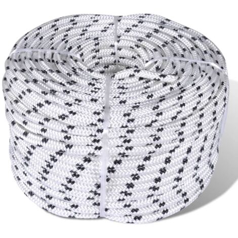 Corde de bateau, Corde de Cordage pour Randonnée Camping tressée en bobine Polyester 8 mm x 50 m ASD14417 (1/2)
