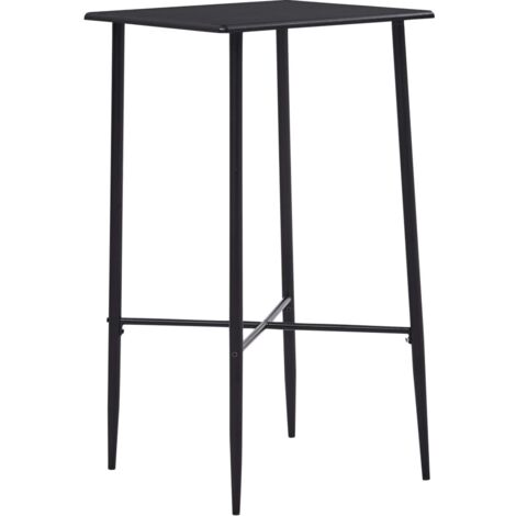 Table haute Table de bar - Mange-Debout Noir 60x60x111 cm MDF BV989797 (1/4)