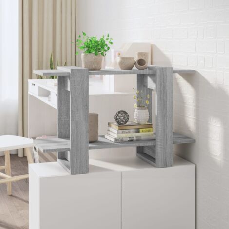 Bibliothèque/Séparateur de pièce Étagère de Rangement - pour Bureau Salon Chambre Cuisine Sonoma gris 80x30x51 cm BV745942 - BonneVie (1/5)