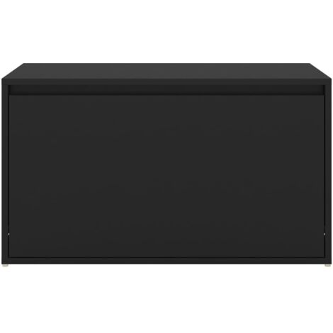 Banc d'entrée Banc Coffre de rangement - Banquette 80x40x45 cm Noir Aggloméré BV677371 - BonneVie