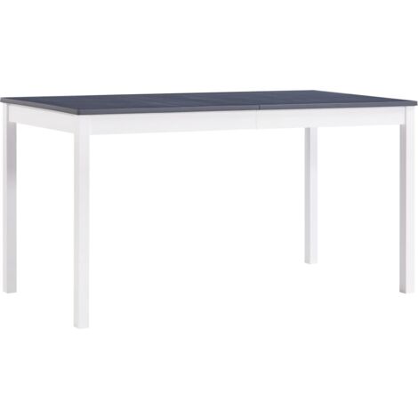 Table à manger Scandinave - Table de salle à manger Blanc et gris 140 x 70 x 73 cm Pin BV194132 - BonneVie