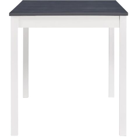 Table à manger Scandinave - Table de salle à manger Blanc et gris 140 x 70 x 73 cm Pin BV194132 - BonneVie