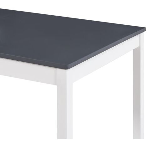 Table à manger Scandinave - Table de salle à manger Blanc et gris 140 x 70 x 73 cm Pin BV194132 - BonneVie