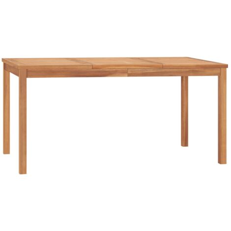 Table à manger de jardin Scandinave - Table de salle à manger 160x80x77 cm Bois de teck solide BV897250 - BonneVie (1/5)