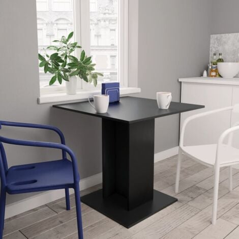 Table à manger Scandinave - Table de salle à manger Noir 80 x 80 x 75 cm Aggloméré BV980291 - BonneVie
