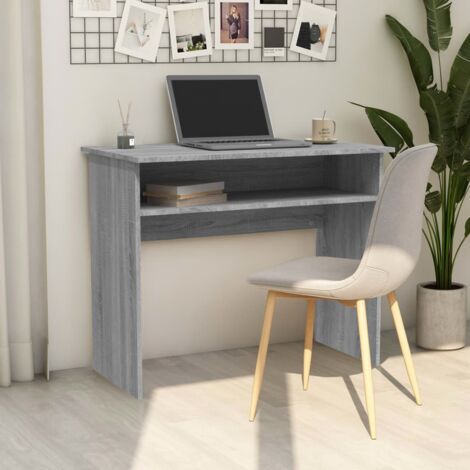 Bureau informatique Table de bureau - Sonoma gris 90x50x74 cm Bois d'ingénierie BV794822 - BonneVie