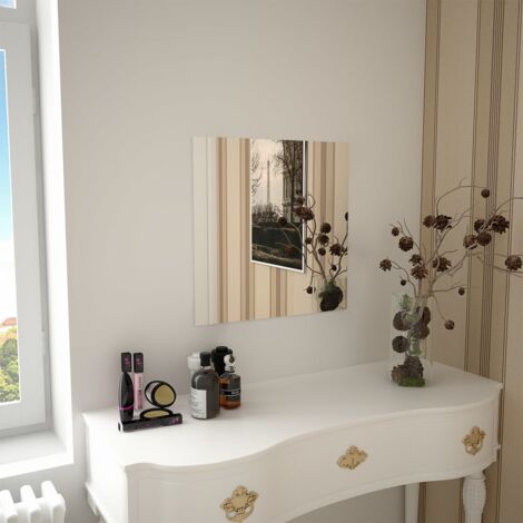 Miroir mural Style baroque - Miroir décor carré 50 x 50 cm Verre BV948650 - BonneVie (1/5)