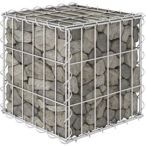 Jardinière de jardin - Balconnière à fleurs Lit surélevé cube à gabion Fil d'acier 30x30x30 cm BV200348 - BonneVie (1/4)